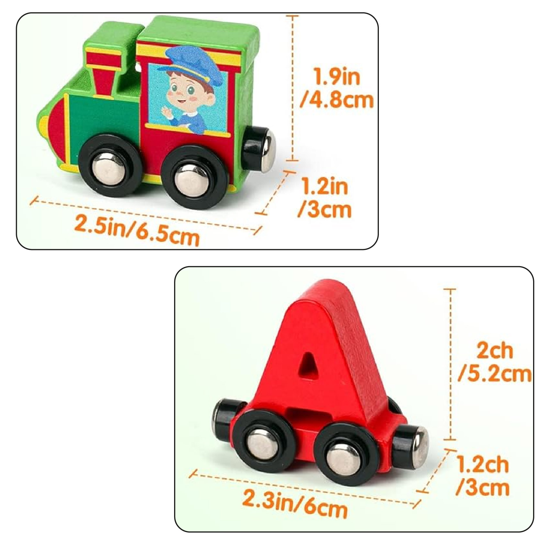 Miniatura 4 de Tren Magnético Letras De Madera Infantil
